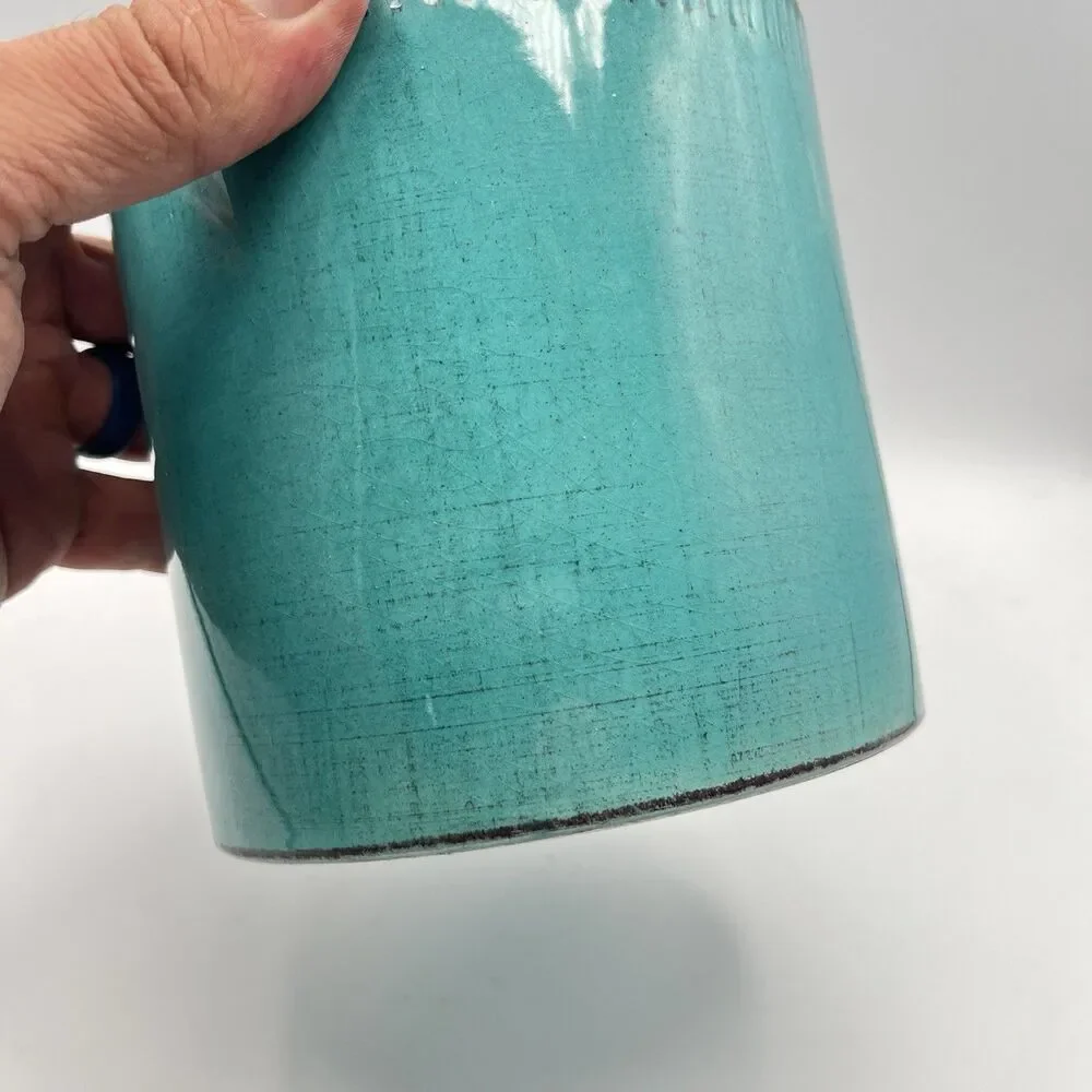 Crate And Barrel Container Blue Ceramic